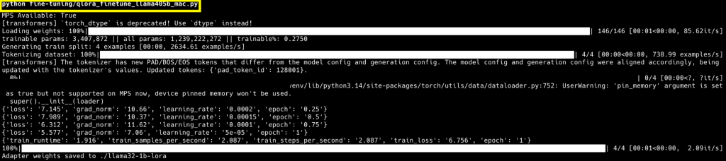 python fine tuning